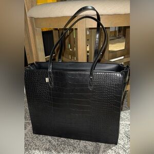 BEIS The work tote in black croc